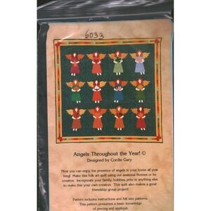 Angels Throughout the Year Quilt Pattern Cordie Gary Jukebox Folk Art Applique